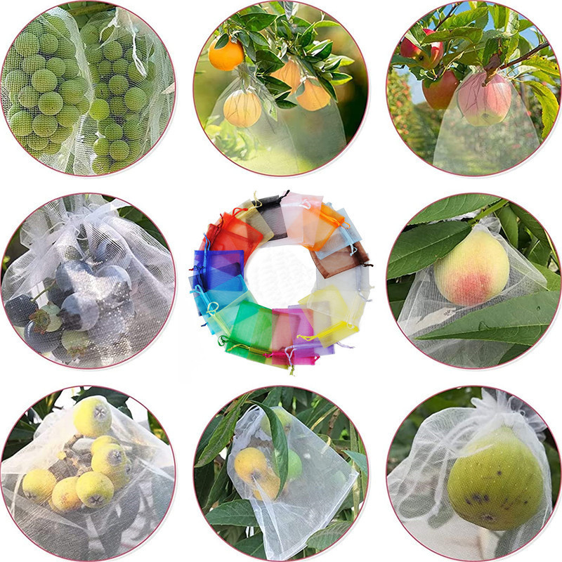 Guava Papaya Apple Wine Bottle Packing Net Sleeves Fruit Protection EPE Foam Netting Orchard insect proof net bag