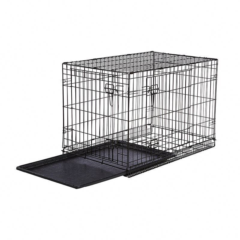 home cage for pet dog double door folding metal dog crates H0Qjw folding metal dog fence