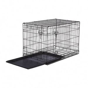 home cage for pet dog double door folding metal dog crates H0Qjw folding metal dog fence