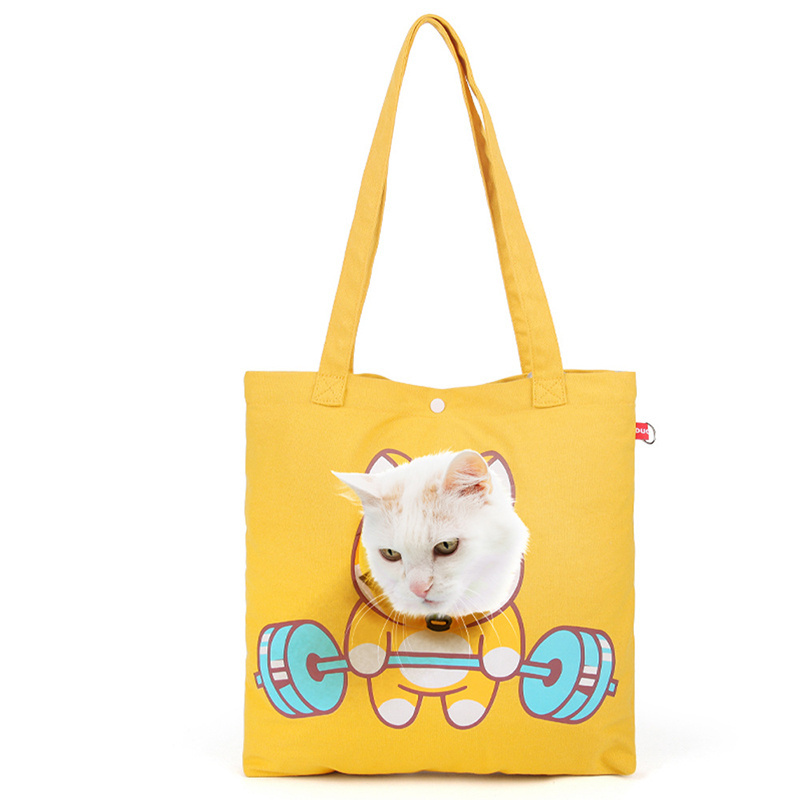 Factory Price Pet Bag Little Bee Canvas Bag Outcrop Cat Bag Portable Go Out Travel Backpack For Dog and Cat