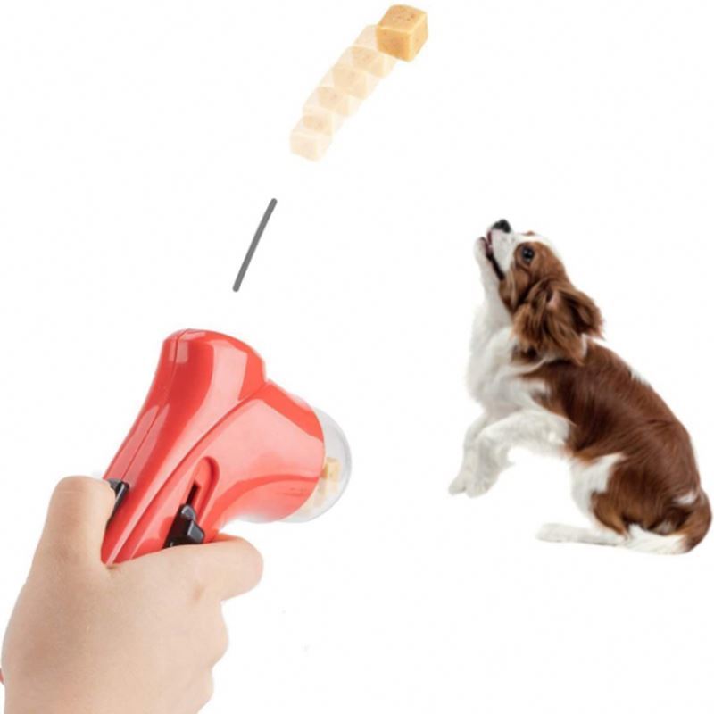 Dog Interactive Training Toys Pet Snack Catapult Launcher Outdoor Beach Toys Dog Cat Treat Launcher Snack Food Feeder