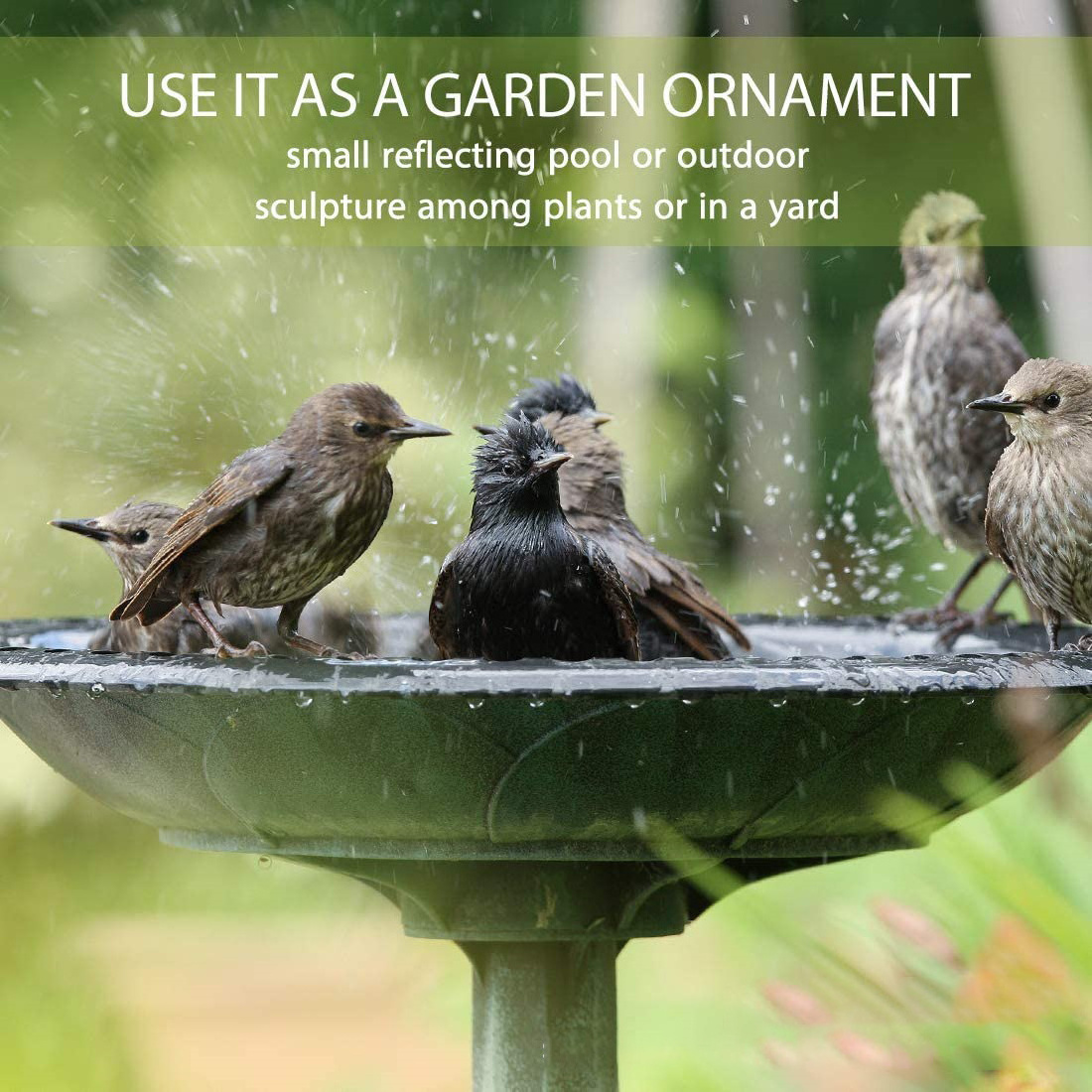 Highly Durable Outdoor Decoration Ornaments Bird Bath Feeder Bowl Bird Water Fountain Hummingbird Feeder Tub