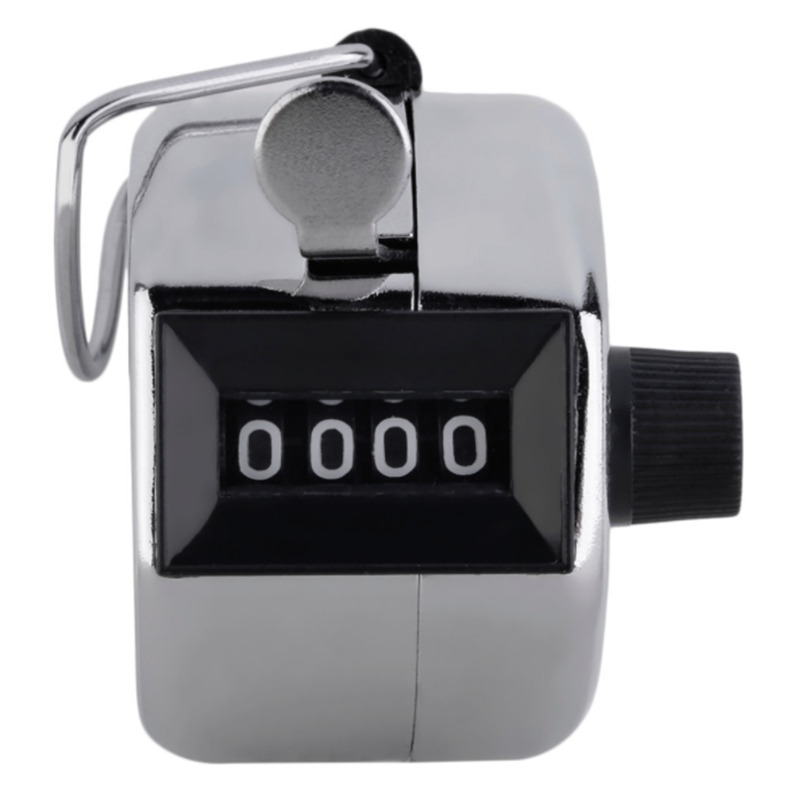 4 Digital Hand Tally Counter Number Hand Tally Manual Counting Golf Clicker Metal Digital Counter Tally Click Training Counter