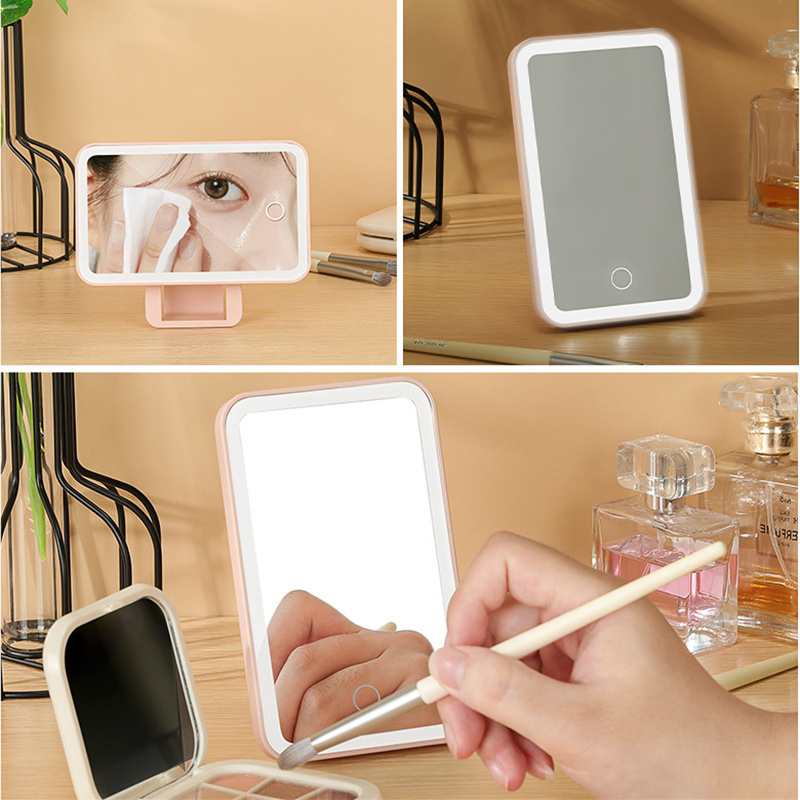 Wholesale Led Light Tabletop Mirror Lighted Magnifying Vanity Mirror LED cosmetic mirror