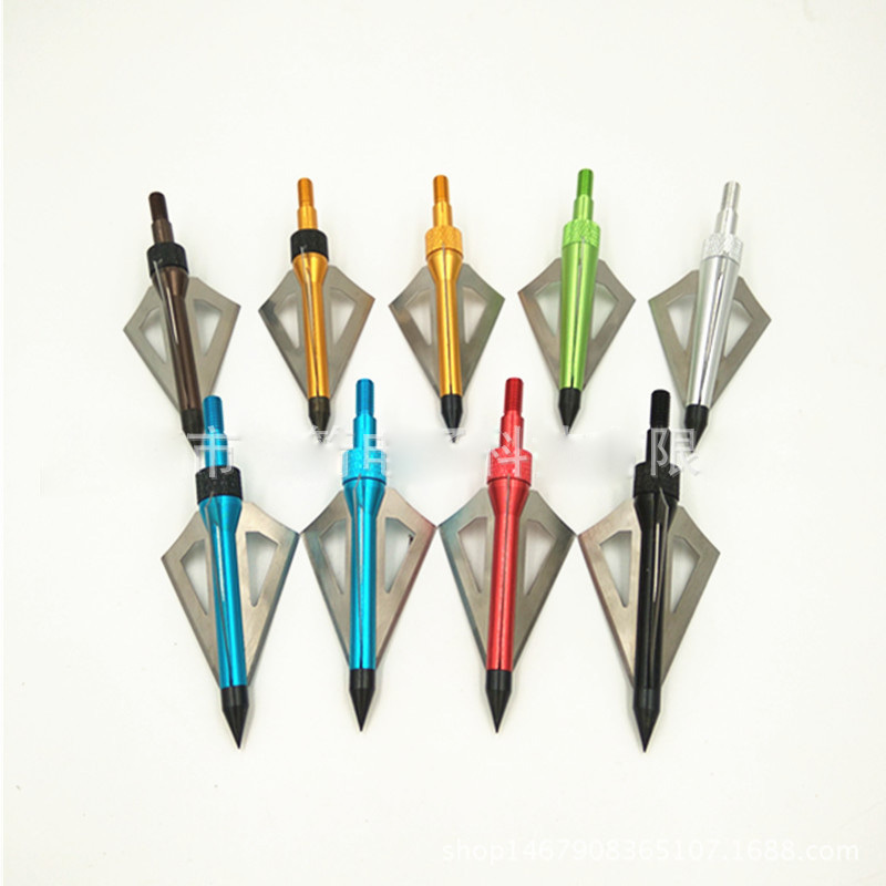 Archery Arrowheads 3 Fixed Blade Hunting Broadheads Metal Archery Arrow Tips with Box for Compound Bow