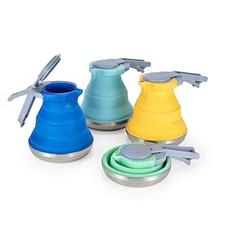 Hiking Travel folding Cooking Pot Silicon Collapsible camping portable Kettle For Outdoor