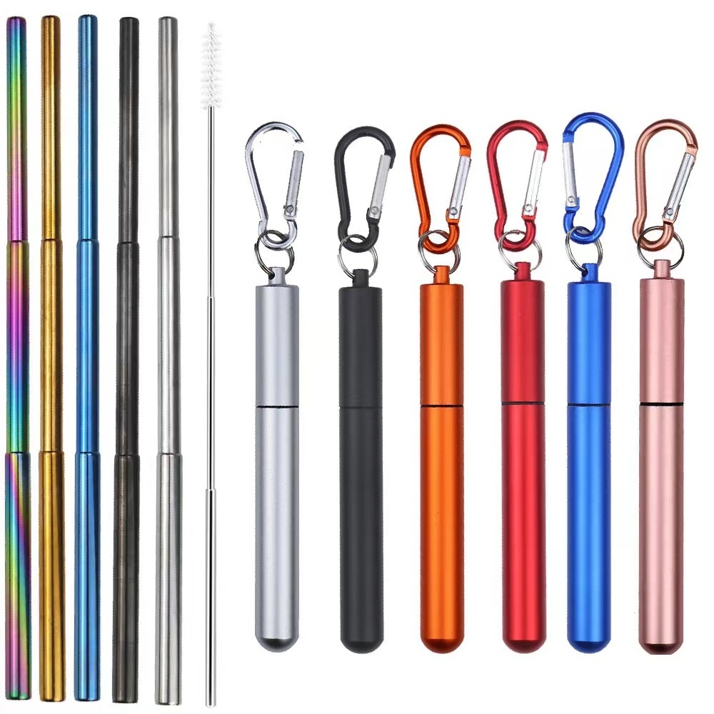 Hot selling 2023 New Eco-Friendly Outdoor Reusable portable kitchen grade stainless steel straw 304 Stainless steel drinking str