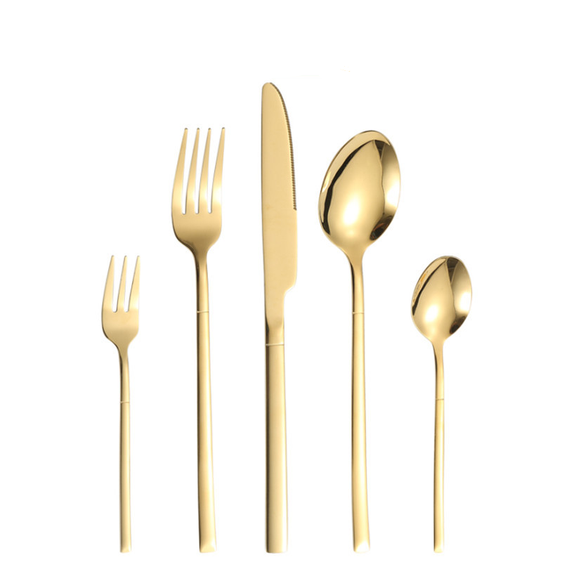 Hot Sale Stainless Steel Set Cutlery Knife Fork Spoon Gold Silverware Flatware set with gift box