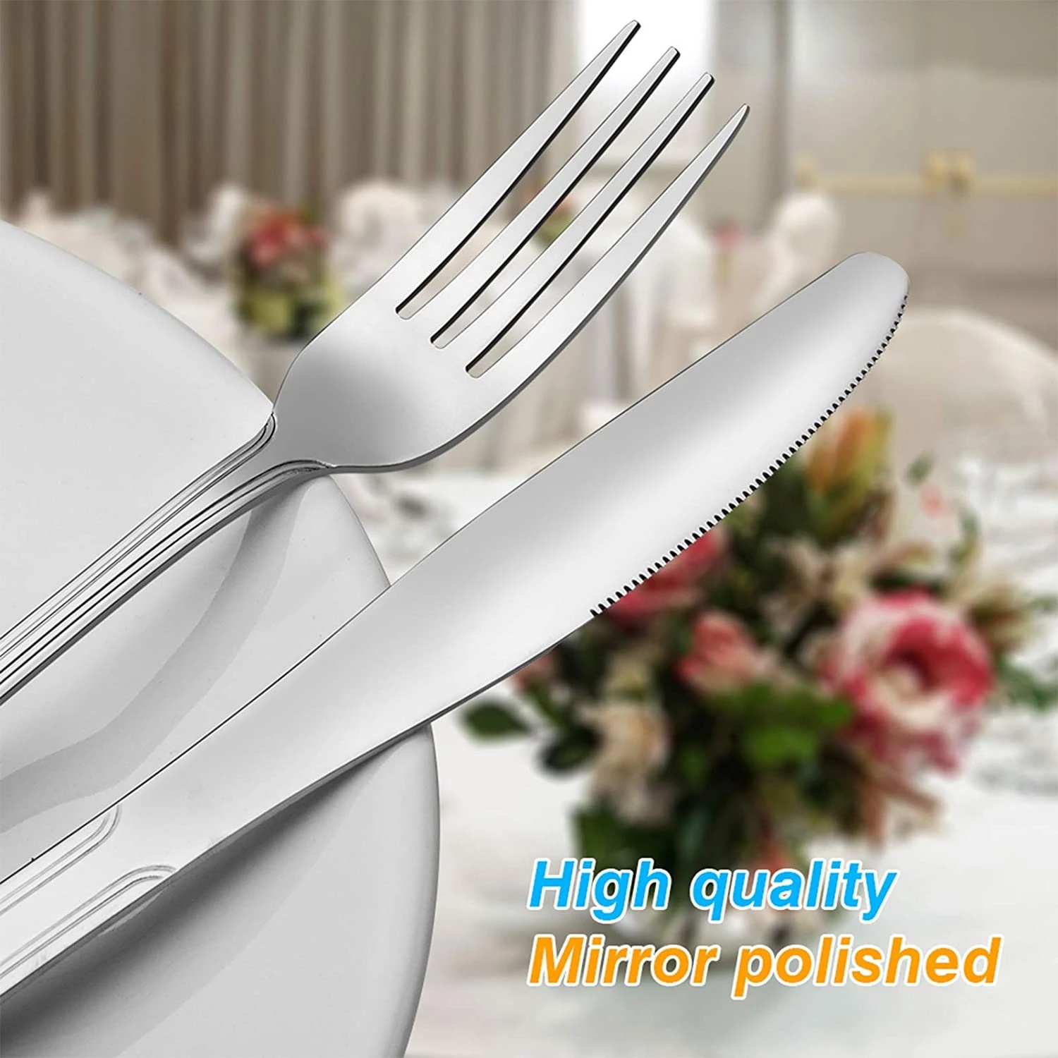 Hotel Set Stainless Steel Gold Spoon Restaurant Utensil Talheres Wedding Cutlery