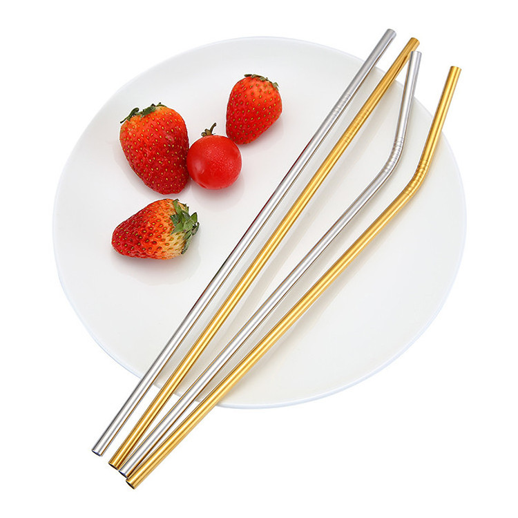 wholesale price bar accessories reusable food grade drinking straw 12mm 304 metal stainless steel straw