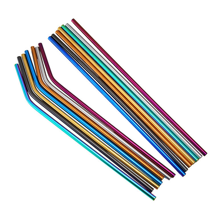 wholesale price bar accessories reusable food grade drinking straw 12mm 304 metal stainless steel straw