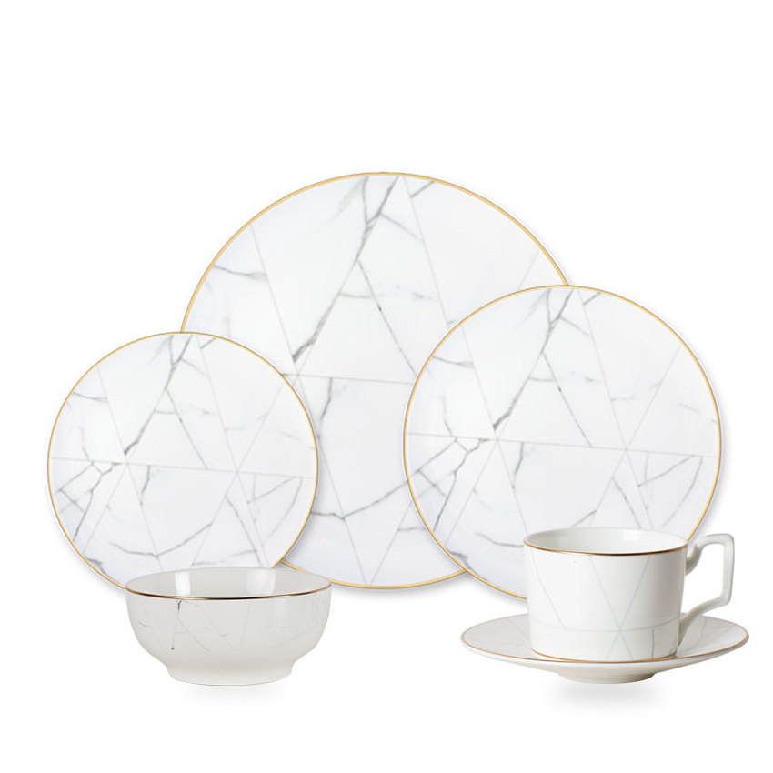 White marble bone China dinner set