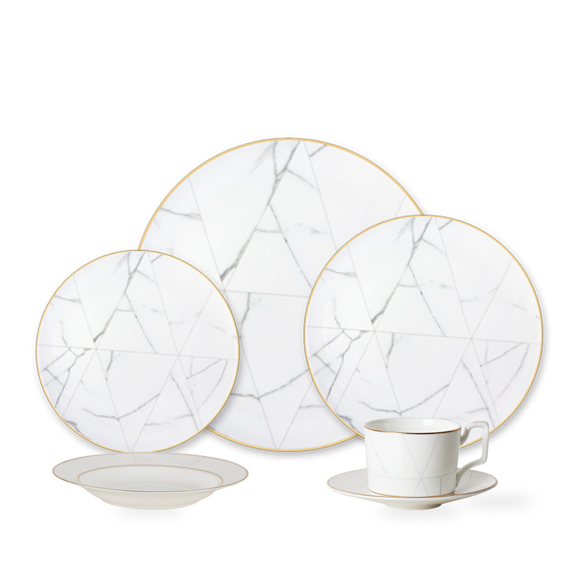 White marble bone China dinner set