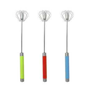 Kitchen Accessories stainless steel hand mixer egg beater semi-automatic pressing egg push whisk