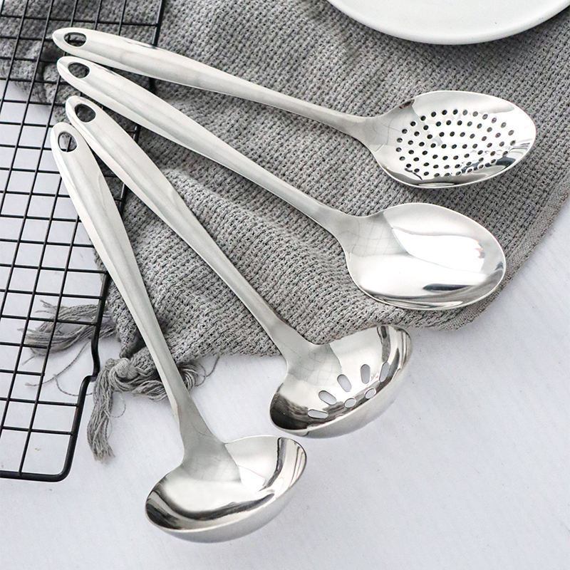 14pcs Kitchenware stainless steel home and kitchen Accessories Utensils skimmer ladle Serving Cooking Utensils set Food Tools