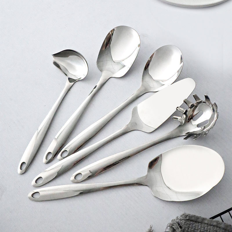 14pcs Kitchenware stainless steel home and kitchen Accessories Utensils skimmer ladle Serving Cooking Utensils set Food Tools