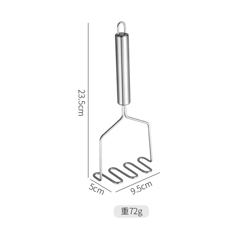 Stainless steel potato mud press Kitchen restaurant manual masher Multi-functional household baby food potato press