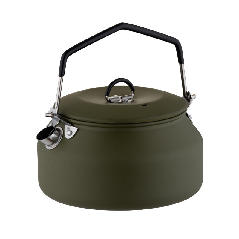 1L/1.5L Portable Food-Grade Outdoor kettle 304 stainless steel stove cassette gas tea capacity outdoor camping kettle light