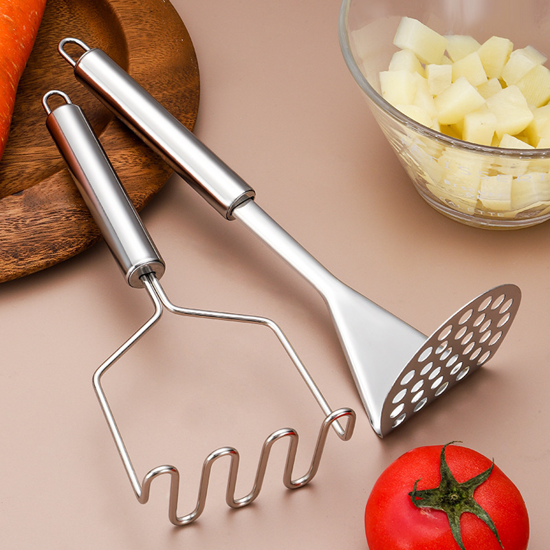 Stainless steel potato mud press Kitchen restaurant manual masher Multi-functional household baby food potato press