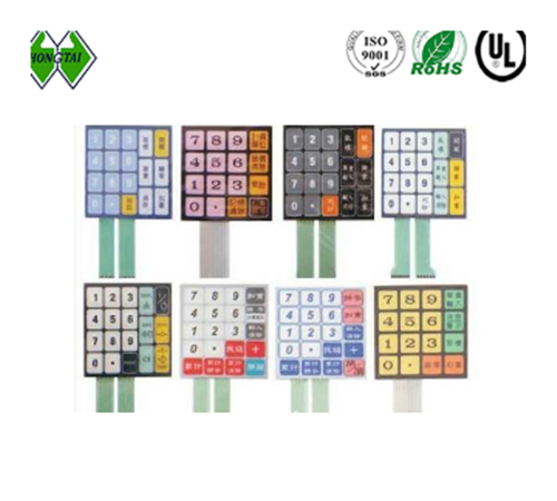 Factory Customized Smart Pvc pc pet Membrane Switch On Off Button Keyboard Waterproof