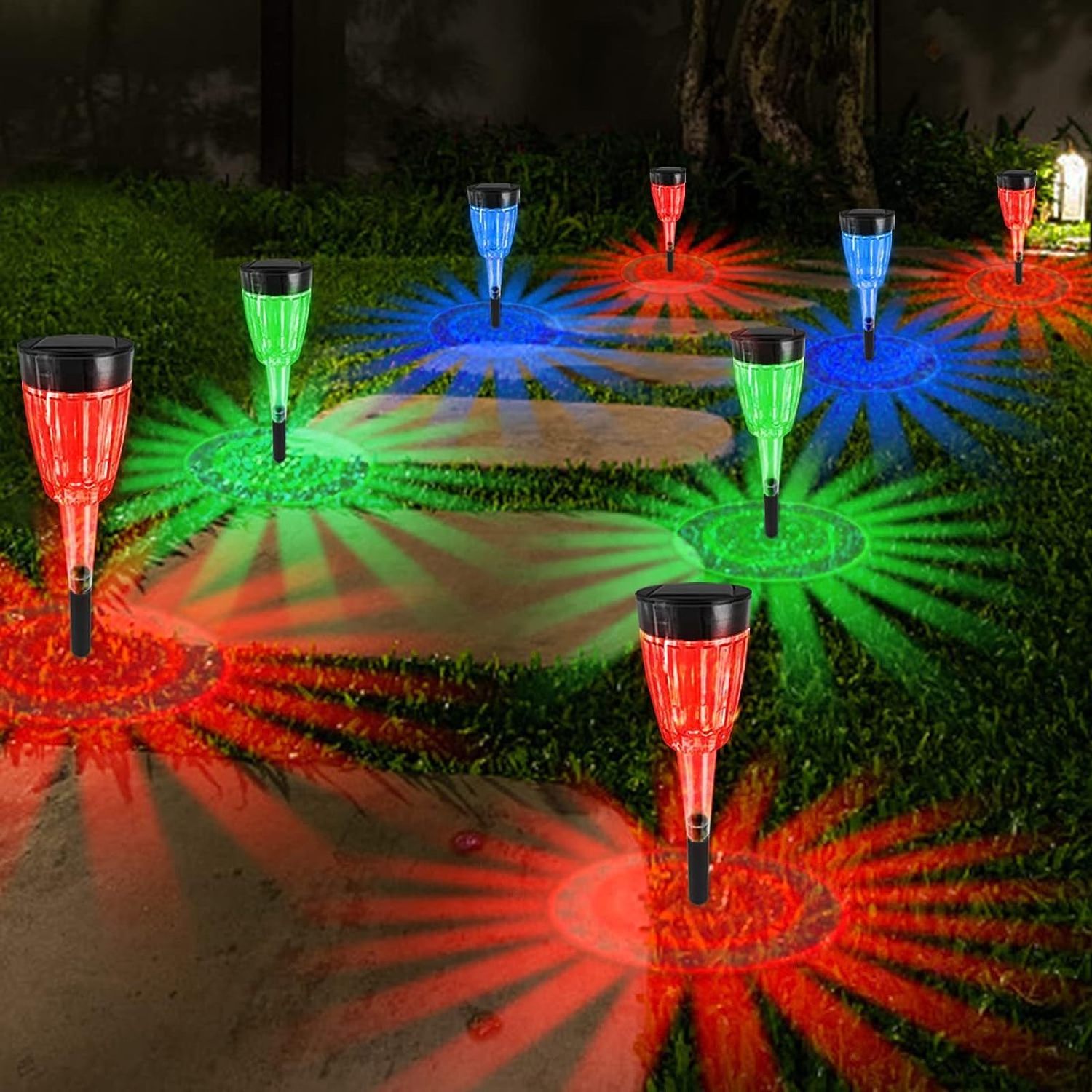 Best New Design RGB Waterproof IP65 Acrylic Outdoor Decorative Pathway Courtyard Lawn Led Solar Garden Light