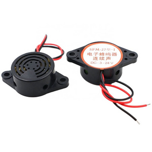 3015A SFM-27 DC3-24V Instant Sound Audible 3015 Piezo Buzzer Piezoelectric Buzzer with 110mm Wire Black Shell