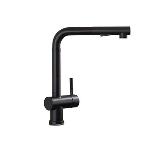 Wall Mounted Kitchen Tap Pull Out Kitchen Faucet Grey Ceramic Brass Modern Contemporary Deck-mounted Waterfall Black Carton Box