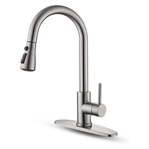 Kitchen Faucets Brushed Nickel Kitchen Faucet with Pull Down Sprayer High Arc Single Handle Stainless Steel Sink Faucets 1 or 3