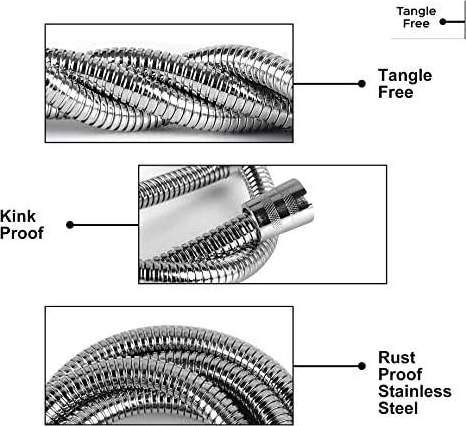 Shower Hose Replacement Stainless Steel Hand Held Shower Hose for Shower Head Flexible and Durable