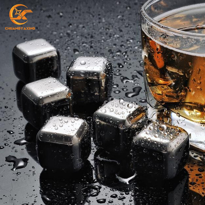 Wholesale Bar Accessory High Quality Reusable 304 Stainless Steel Ice Cube for Whiskey Cola Cooling Drinks