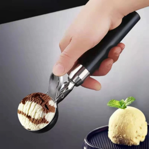 Dishwasher Safe Ice Cream Tools Metal Cookie Scoop Stainless Steel Ice Cream Scoop with Trigger Handle