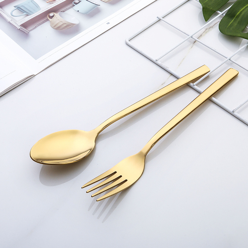 Wholesale Stainless Steel Fork Spoon Knife Bulk Gold Flatware for Wedding Party