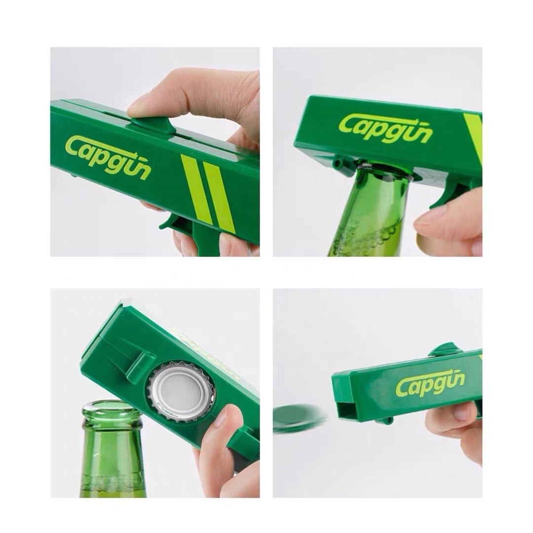 Creative Shotgun Beer Opener Spring Catapult Launcher Gun Shape Opener Cap Gun Bottle Opener