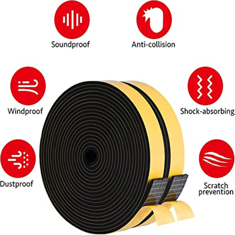 Made in China High Quality Self-Adhesive  Foam Strip Silicone EVA Sealing Tape Sponge Strip Rubber Seal neoprene strip