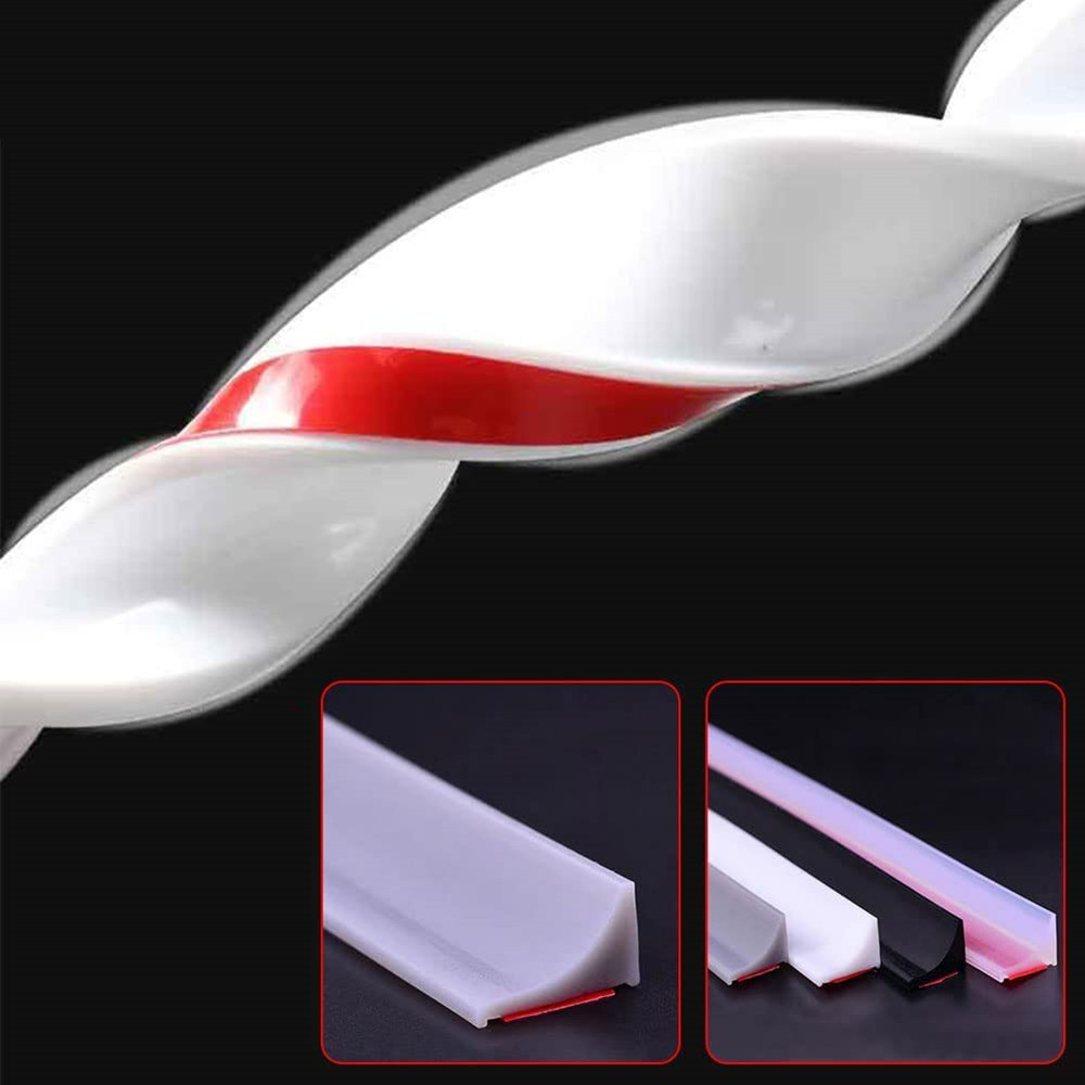 Shower water barrier Silicone Bendable Water Retaining Strip for Bathroom Door Threshold Washing Machine Shower Dam Barrier