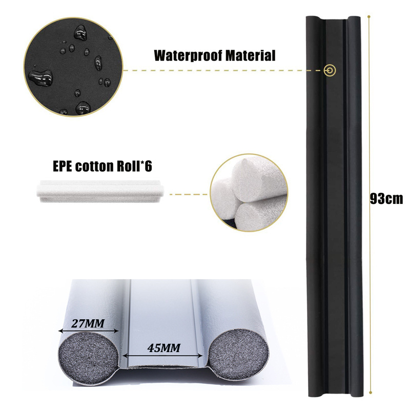 JYD 37 inch Leather foldable Flexible Door Bottom Sealing Strip Guard Sealer foam door draft stoppers for bottom of door