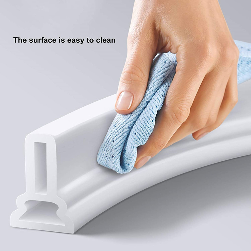 Self-Adhesive Silicone Bathroom Water Stopper Water Retaining Strip Bendable Bathroom Door Washing Machine Shower Dam Barrier