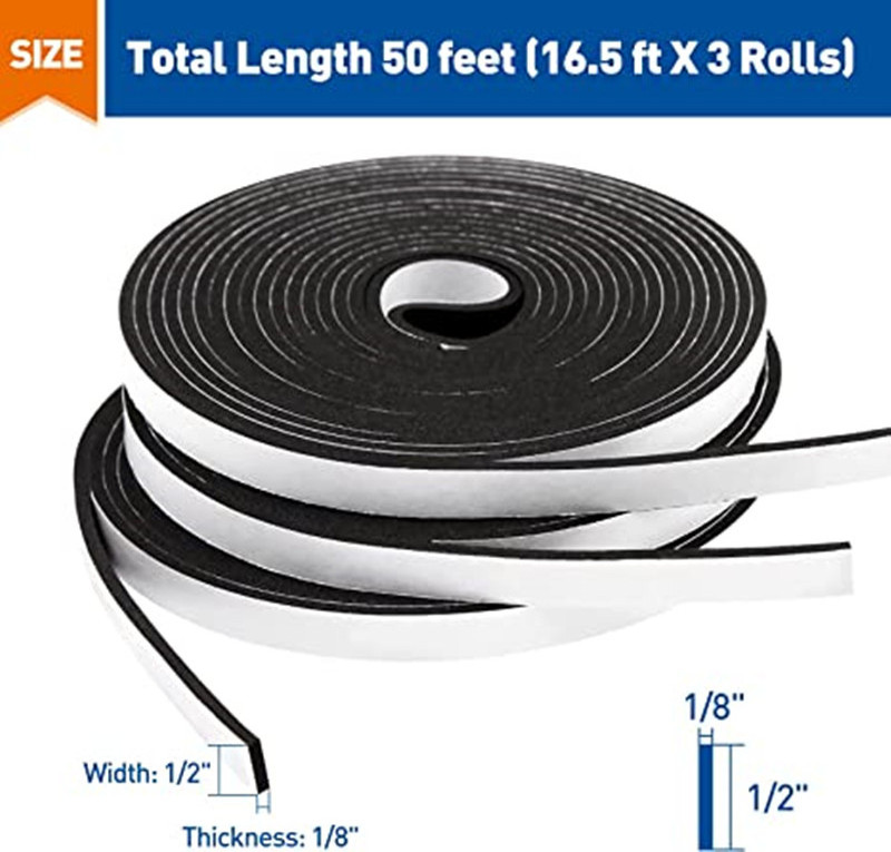 Self Adhesive Foam  Door Sealing Strip Noise Insulation Anti-Collision Window Super Strong EVA One-sided sticky EVA foam sealing