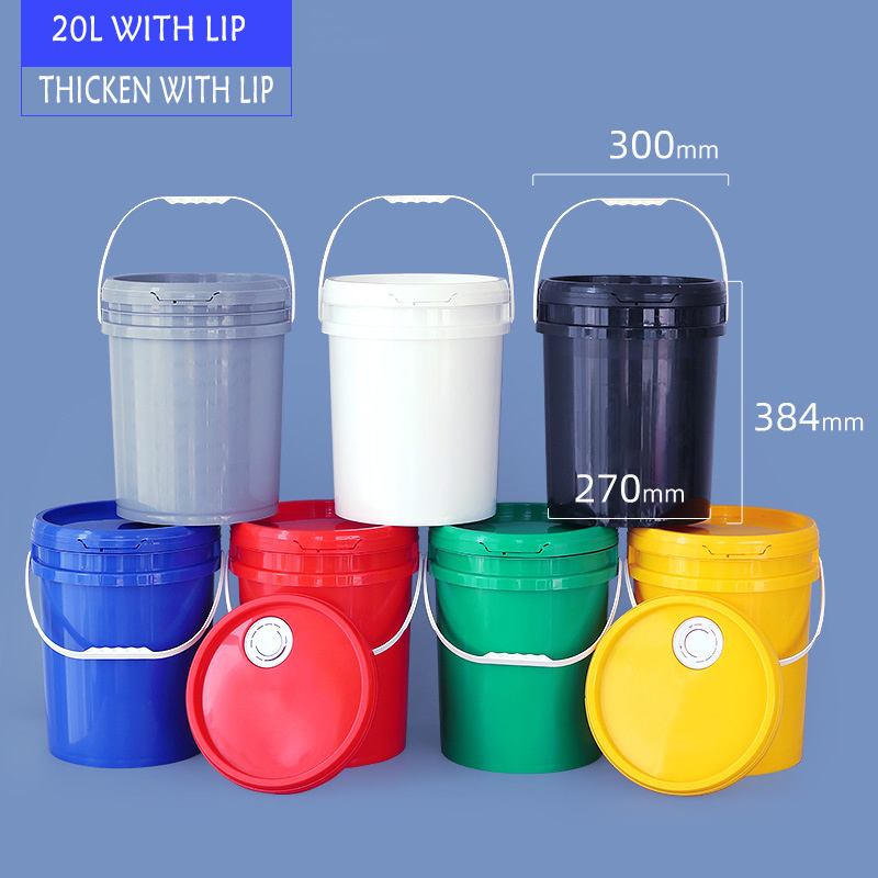 Newest Wholesale  20l Drum Pail 7 Gallon Oval plastic barrel Paint Bucket with handle and Lip