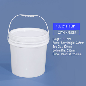 HDPE /PP food grade 15 liter plastic drum/bucket for water,  food or car wash chemical bucket