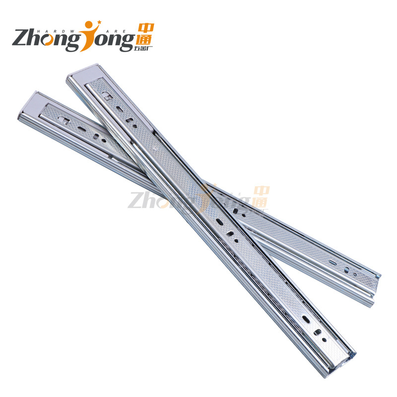 Factory 45mm  Ball Bearing Damp Slides Full Extension Soft Closing Slides Heavy Duty For Drawer