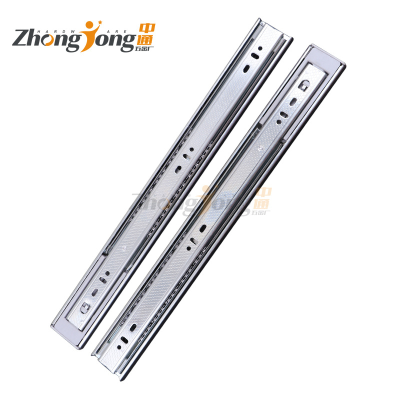 Factory 45mm  Ball Bearing Damp Slides Full Extension Soft Closing Slides Heavy Duty For Drawer