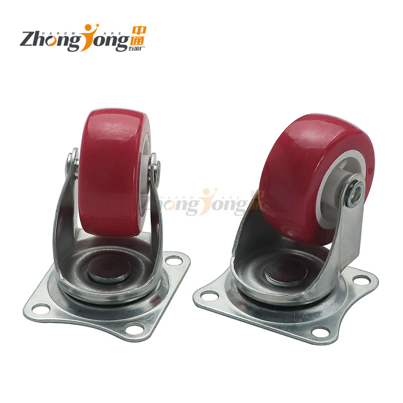 1.5 inch Furniture Swivel Caster Wheel Removable Caster Wheel Office Chair White Surface Packing Plastic Color Material Zinc