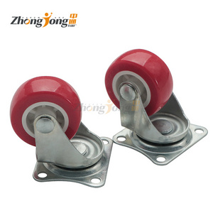 1.5 inch Furniture Swivel Caster Wheel Removable Caster Wheel Office Chair White Surface Packing Plastic Color Material Zinc