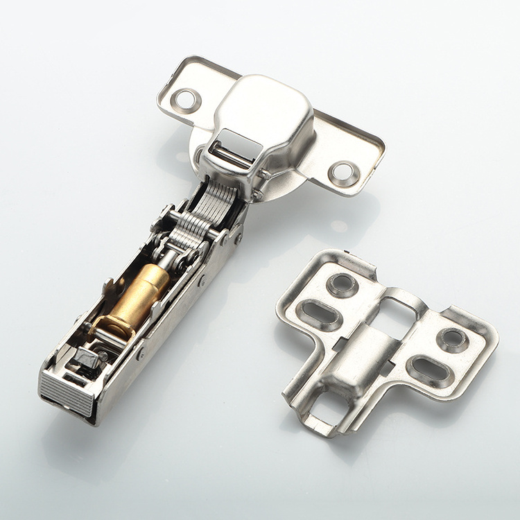 Furniture Hardware Accessories Hinges Iron Soft Closing Hydraulic Cabinet Hinges 92g  with alloy button buckle