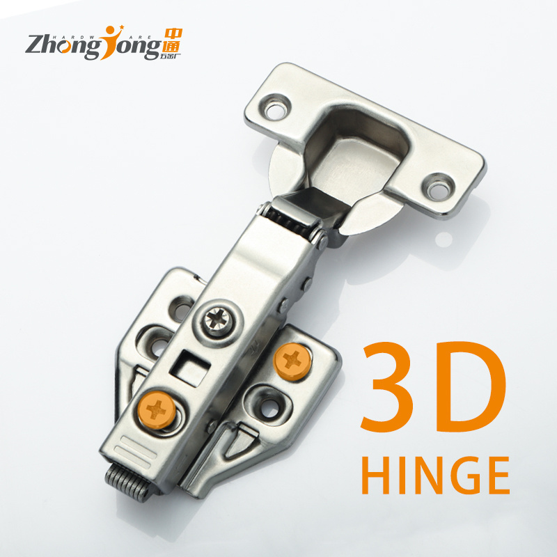 Cold-roll Steel 3d Hydraulic Soft Closing Furniture Concealed Cabinet Hinge Clip On Hinge 3d