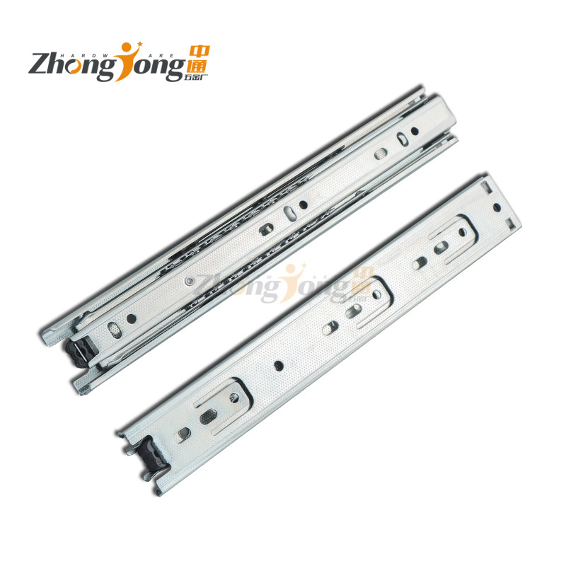 Heavy Duty Close Roller Steel 35mm  Black And Zinc Ball Bearing Normal Slides Drawer Channel