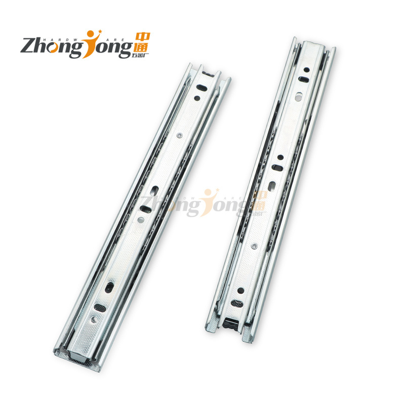 Heavy Duty Close Roller Steel 35mm  Black And Zinc Ball Bearing Normal Slides Drawer Channel