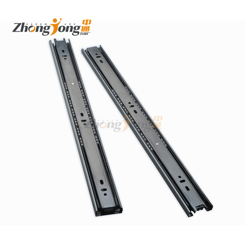 45mm  Telescope Channel Ball Bearing Drawer Slides Cold Rolled Steel Heavy Duty Drawer Slide