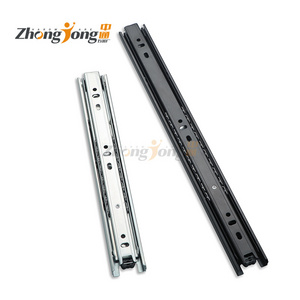 Heavy Duty Close Roller Steel 35mm  Black And Zinc Ball Bearing Normal Slides Drawer Channel